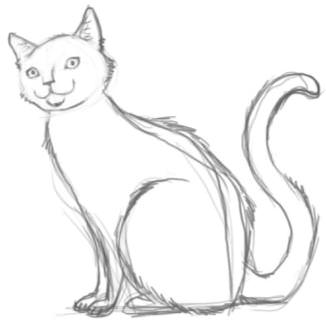 уроки рисования кошки