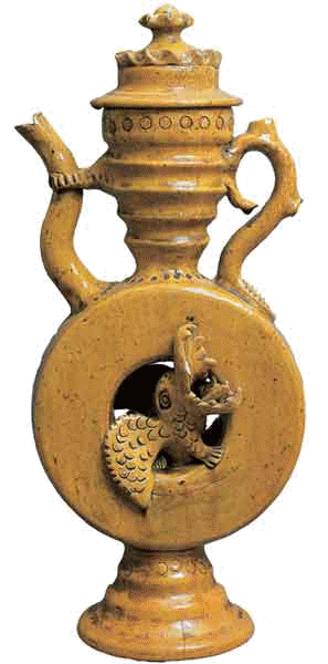Скопинская керамика. Квасник с драконом. Конец XIX - начало XX века
