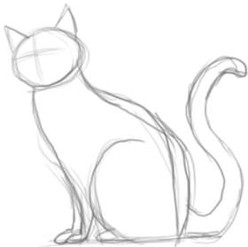 как рисовать кошку карандашом